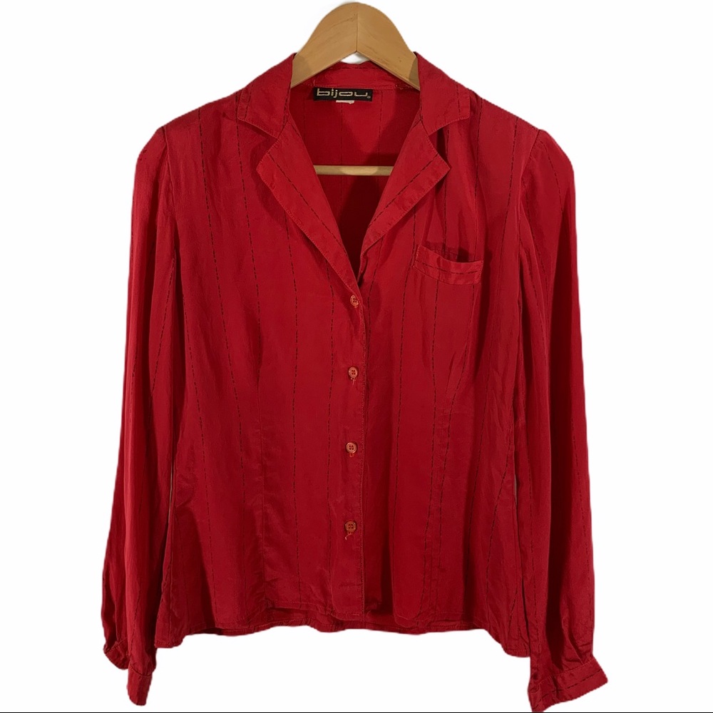 Vintage Bijou Silk Blouse Size XS - Picture 1 of 5